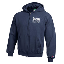 Load image into Gallery viewer, Youth Powerblend Full Zip Hood Navy
