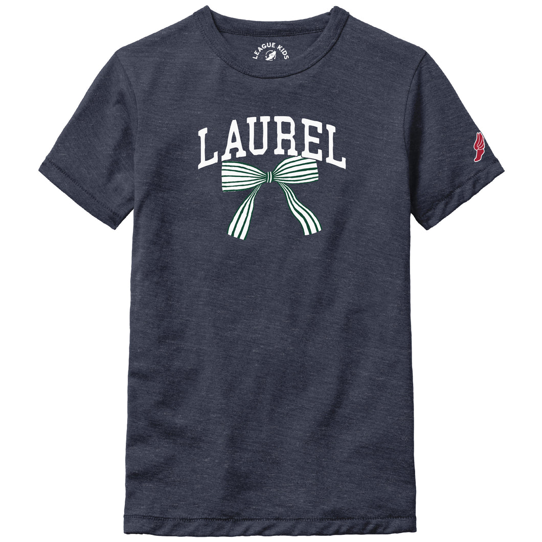 Youth Victory Falls Tee F'25 Navy Bow