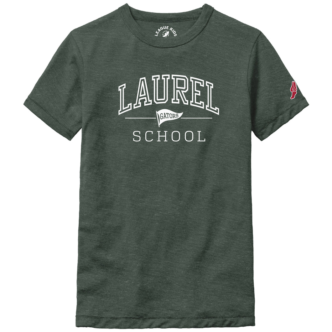 Youth Victory Falls Tee Hthrd Green F'25